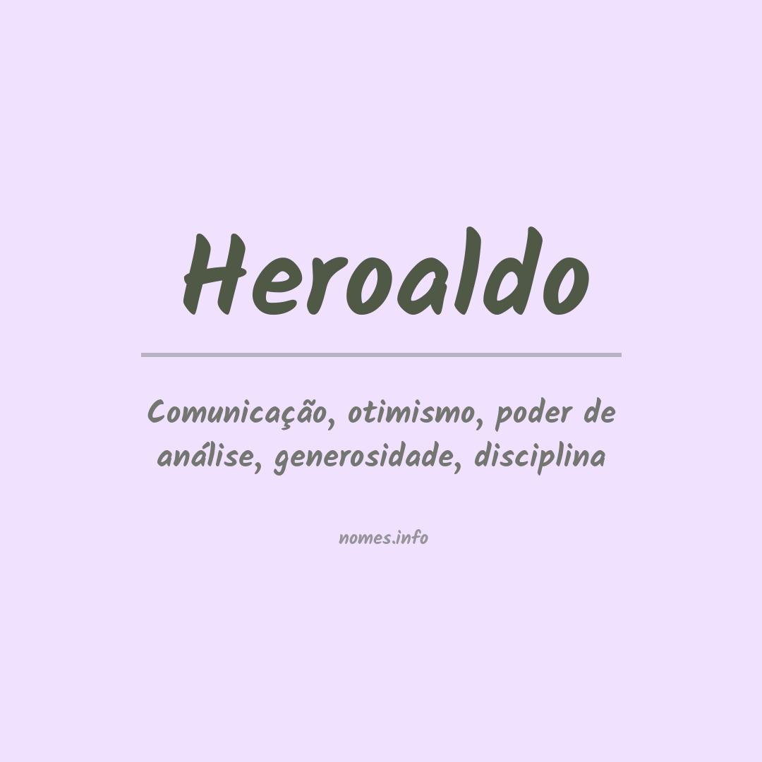 Significado do nome Heroaldo