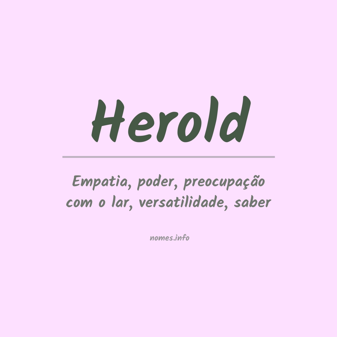 Significado do nome Herold