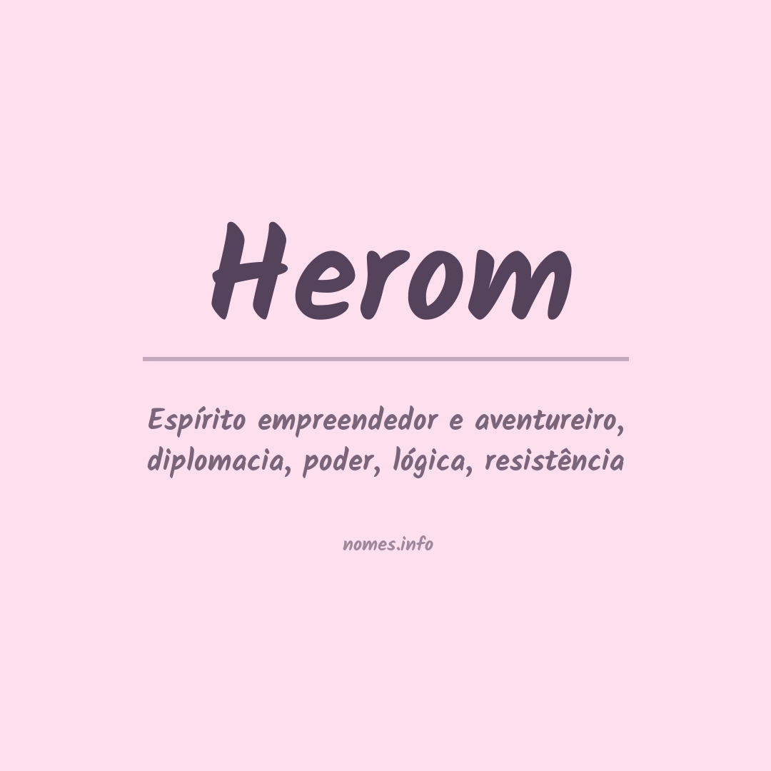 Significado do nome Herom