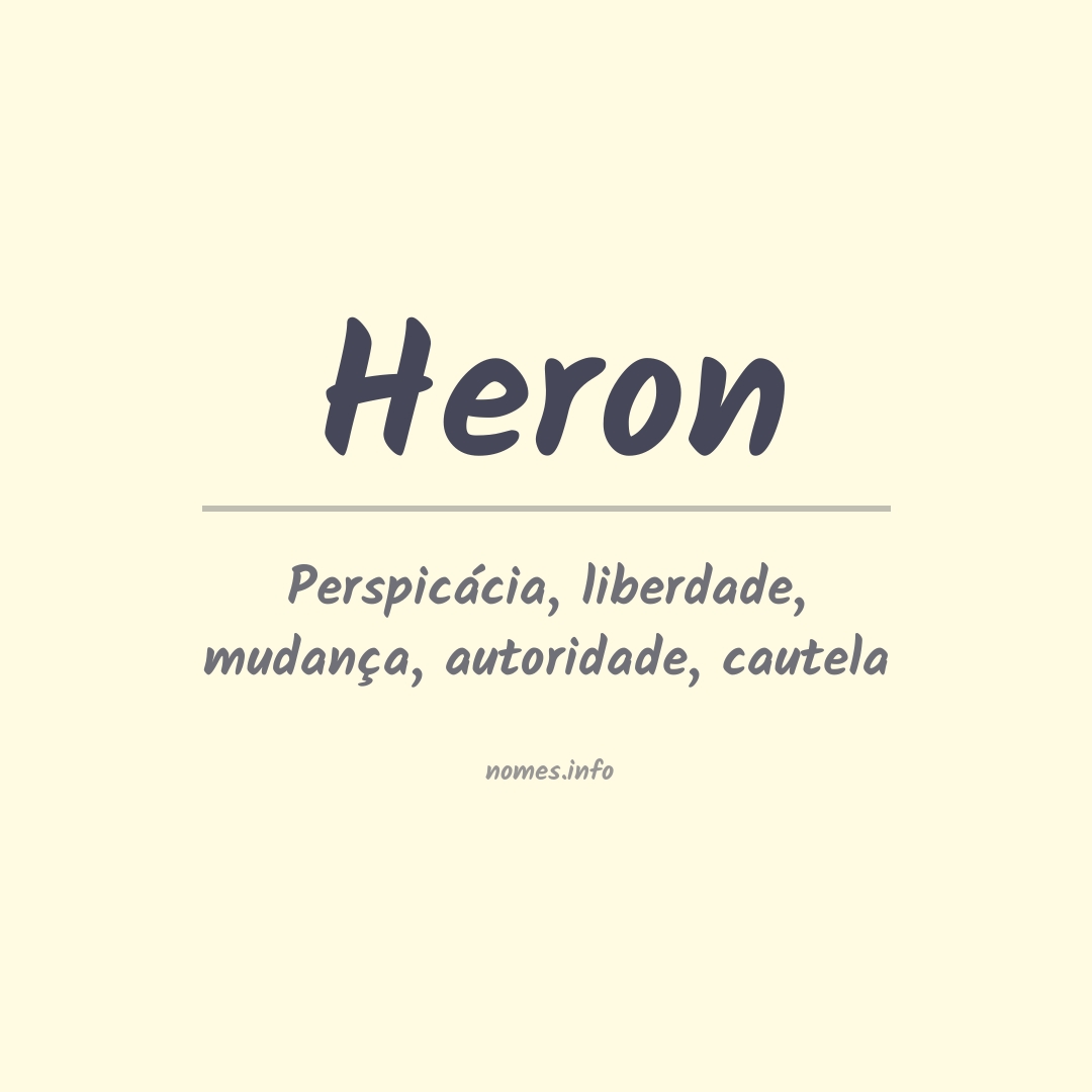 Significado do nome Heron