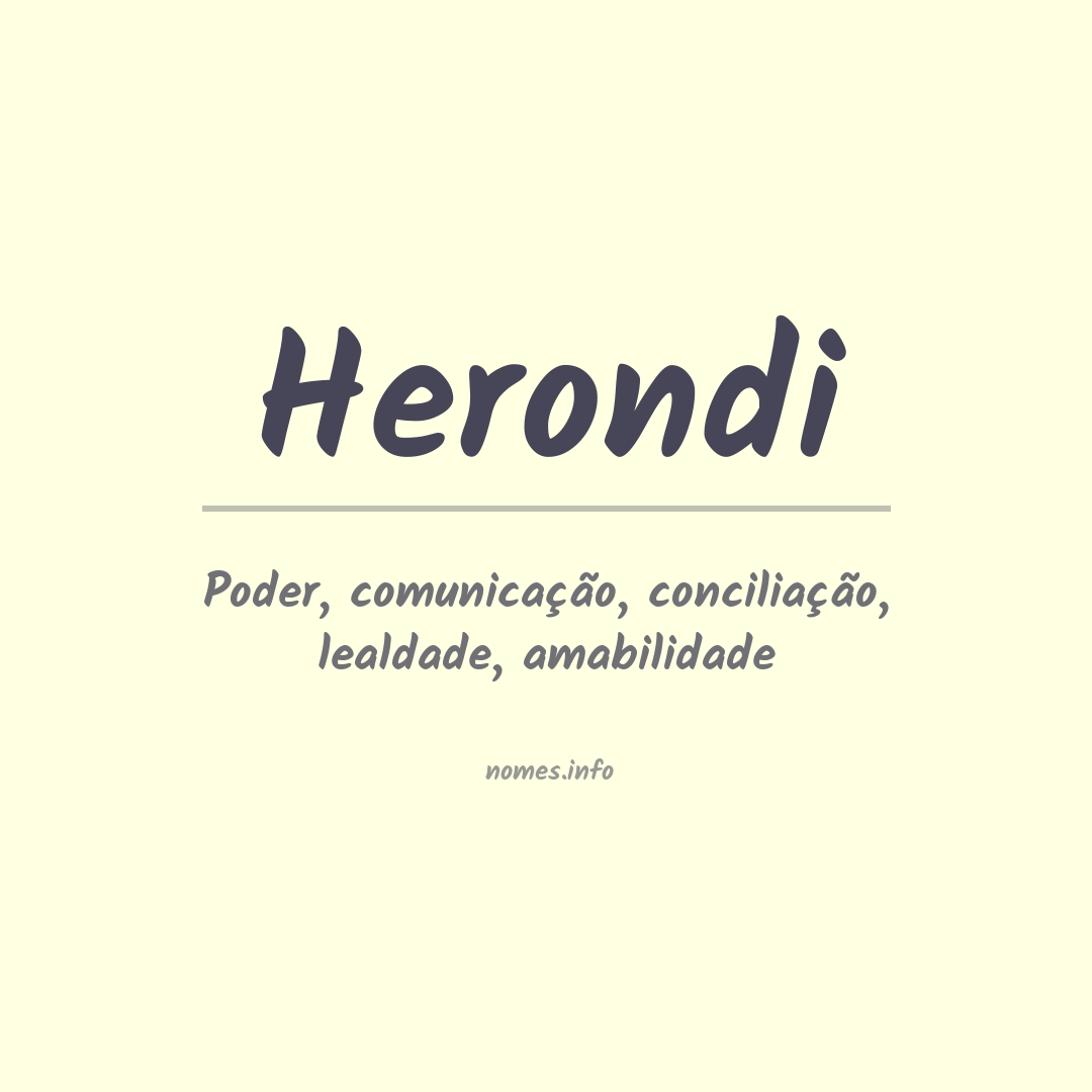 Significado do nome Herondi