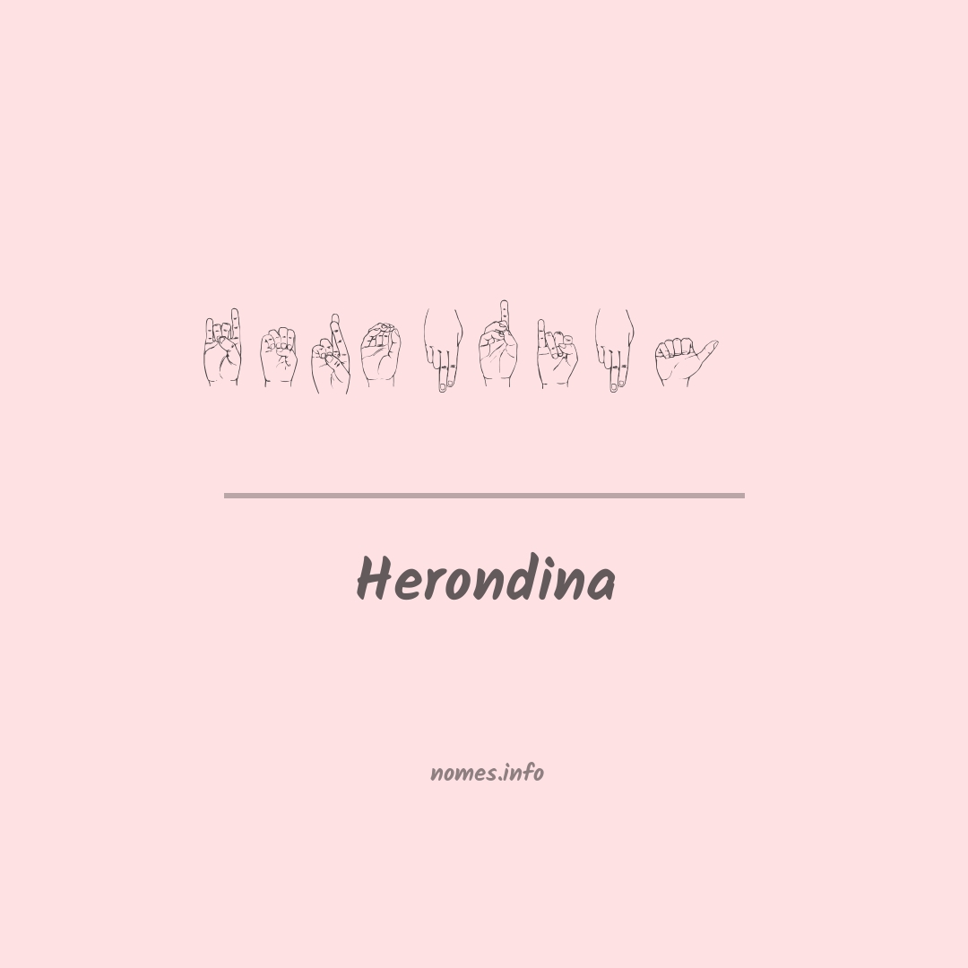 Herondina em Libras