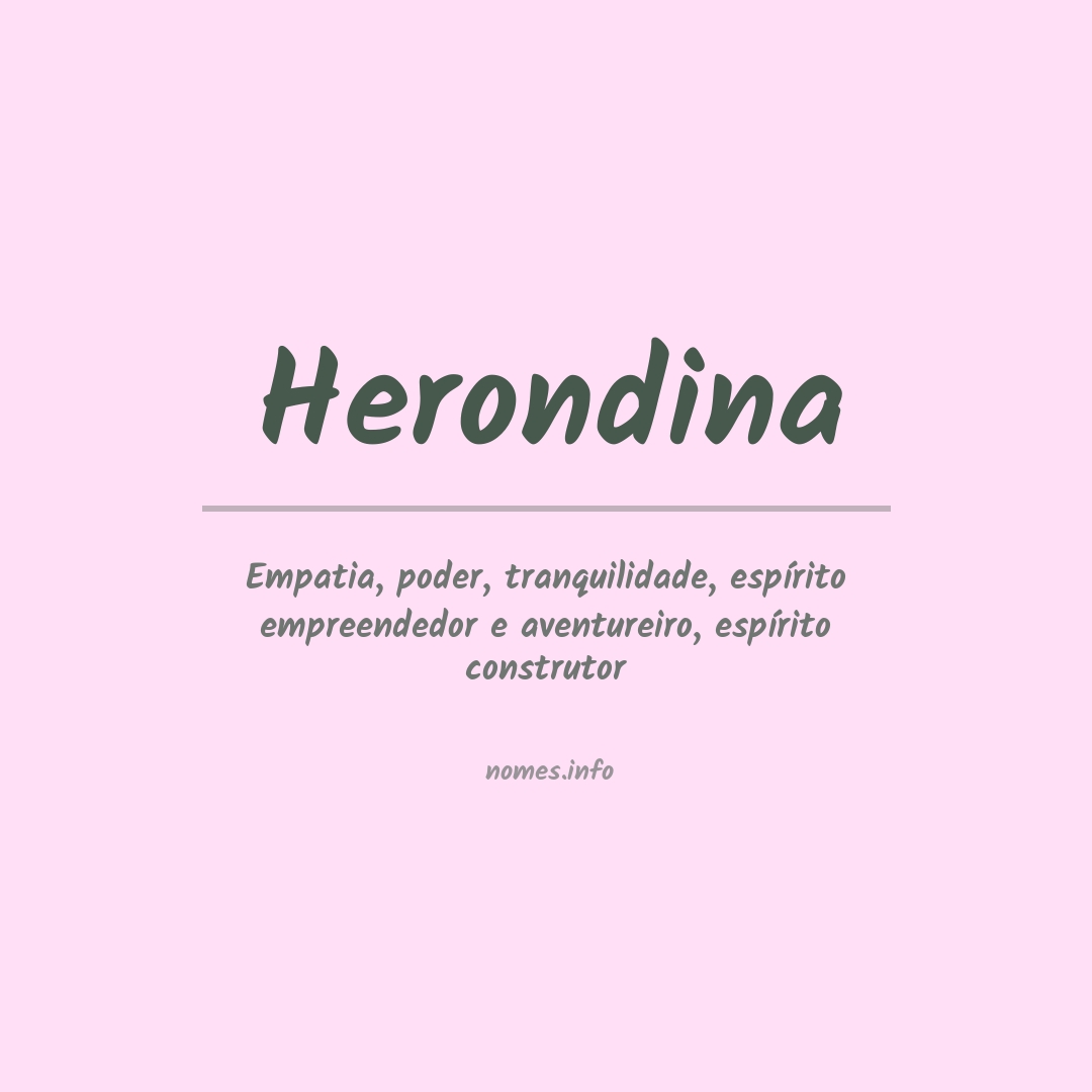 Significado do nome Herondina