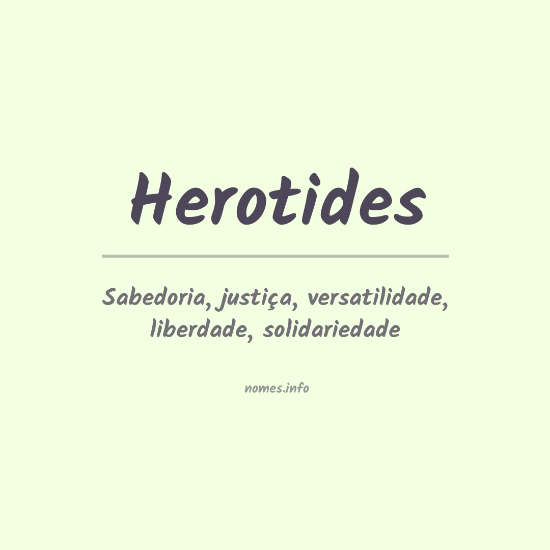 Significado do nome Herotides