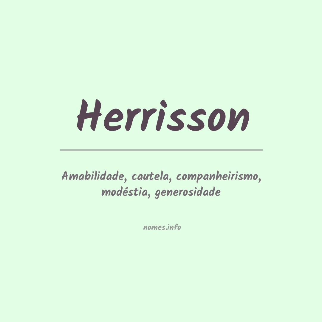 Significado do nome Herrisson