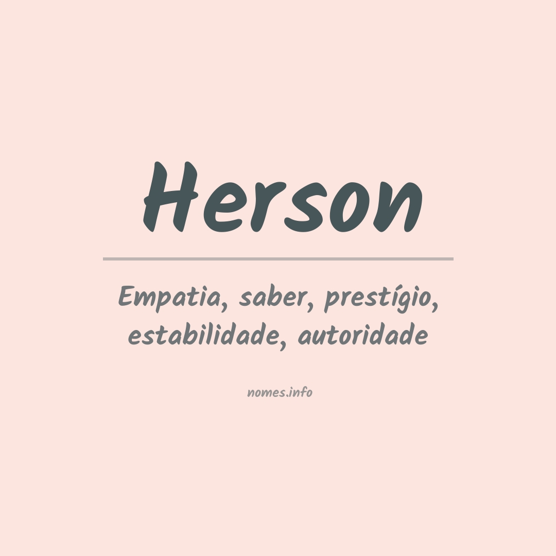 Significado do nome Herson