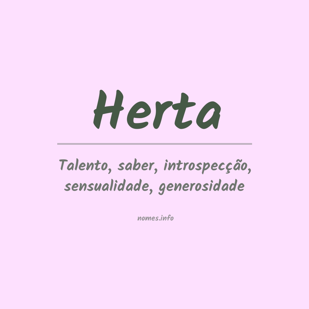 Significado do nome Herta