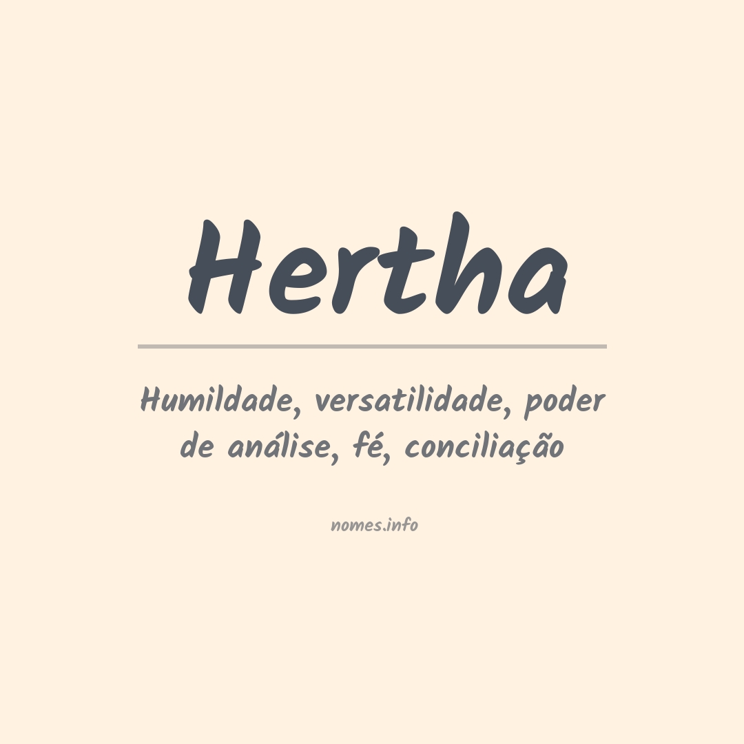 Significado do nome Hertha