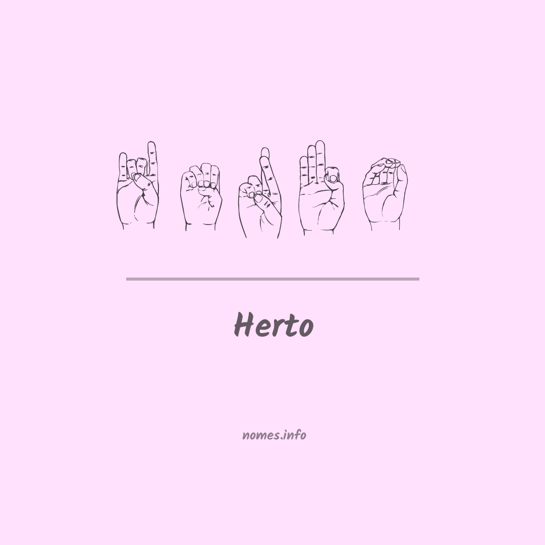 Herto em Libras