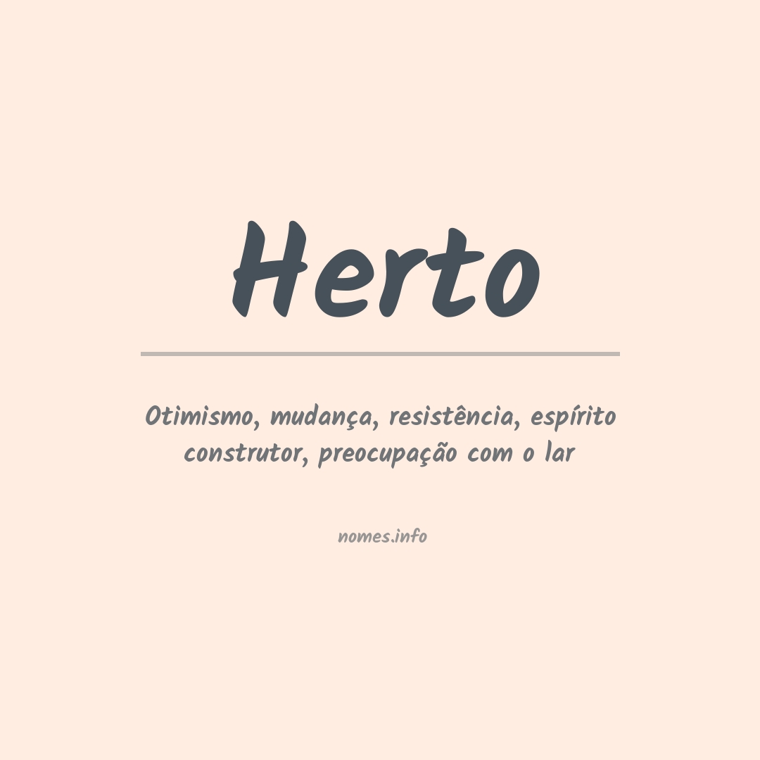 Significado do nome Herto