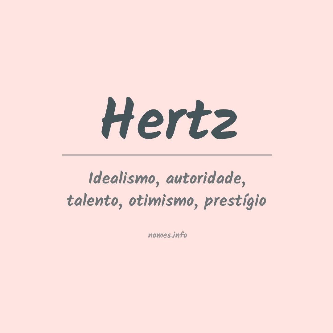 Significado do nome Hertz