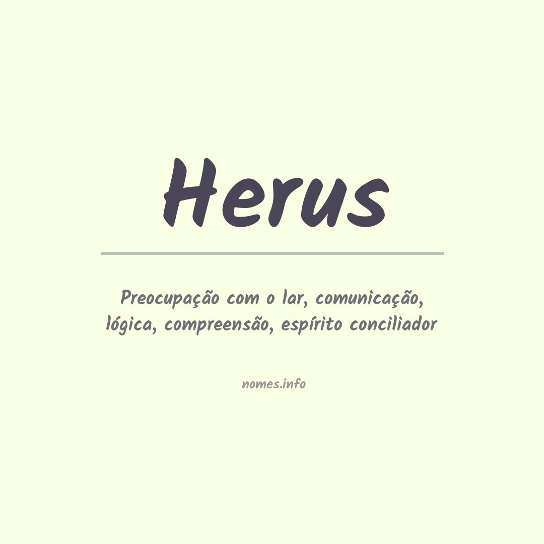 Significado do nome Herus
