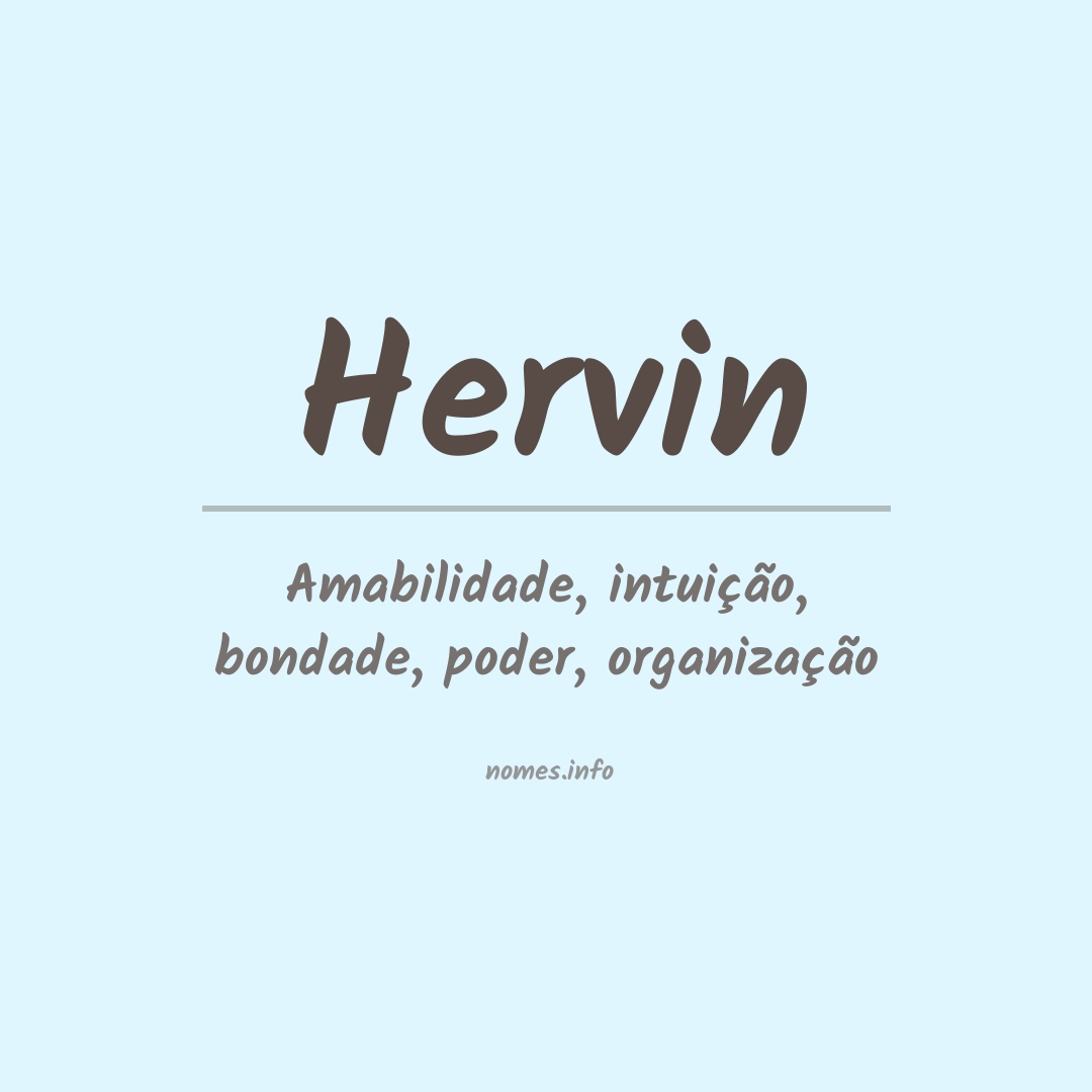 Significado do nome Hervin