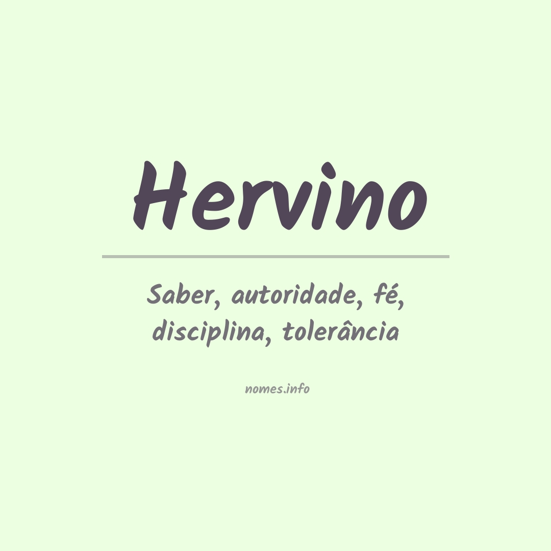 Significado do nome Hervino