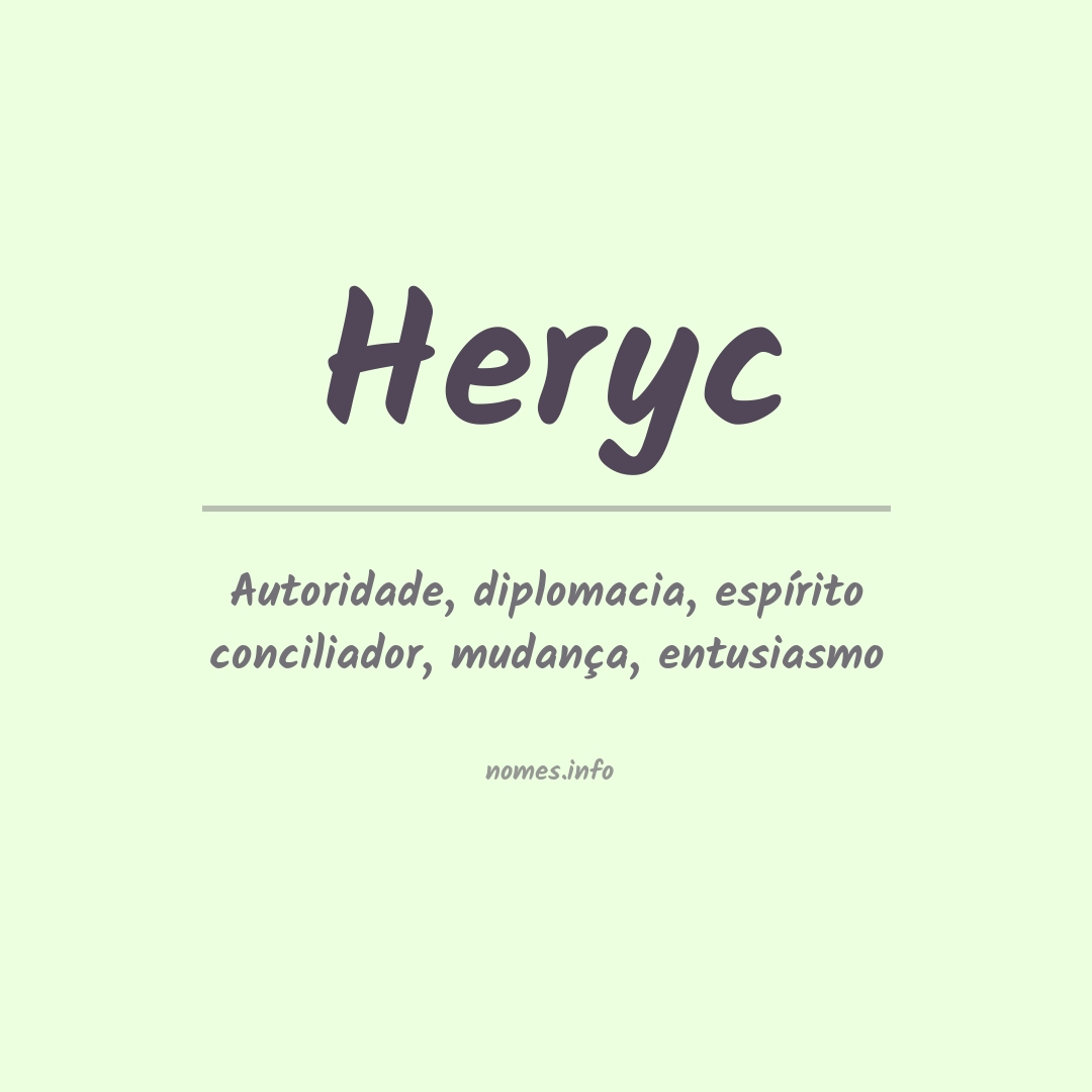 Significado do nome Heryc