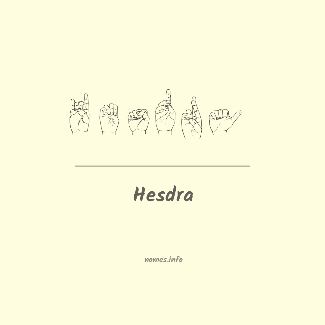 Hesdra em Libras