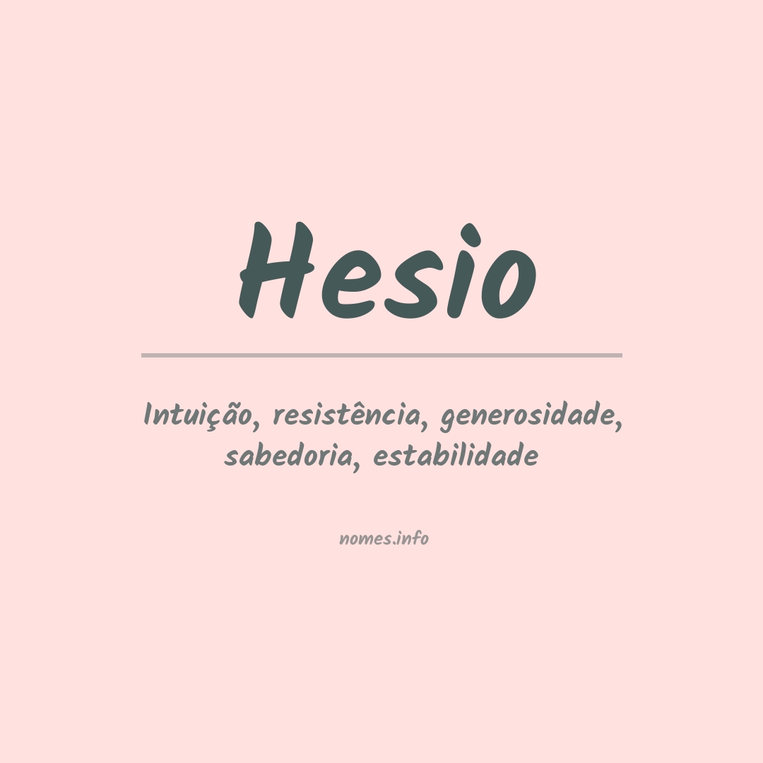 Significado do nome Hesio