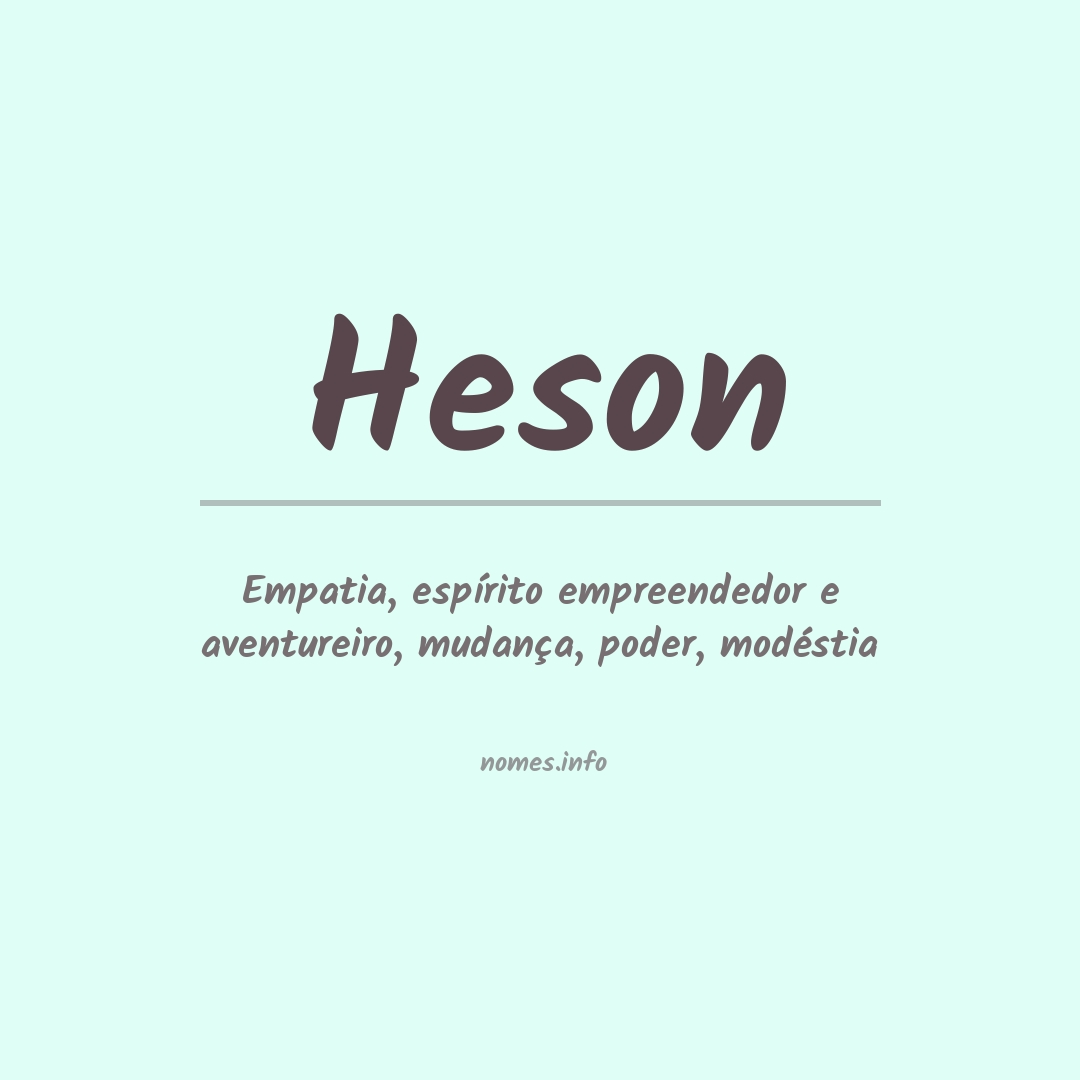Significado do nome Heson