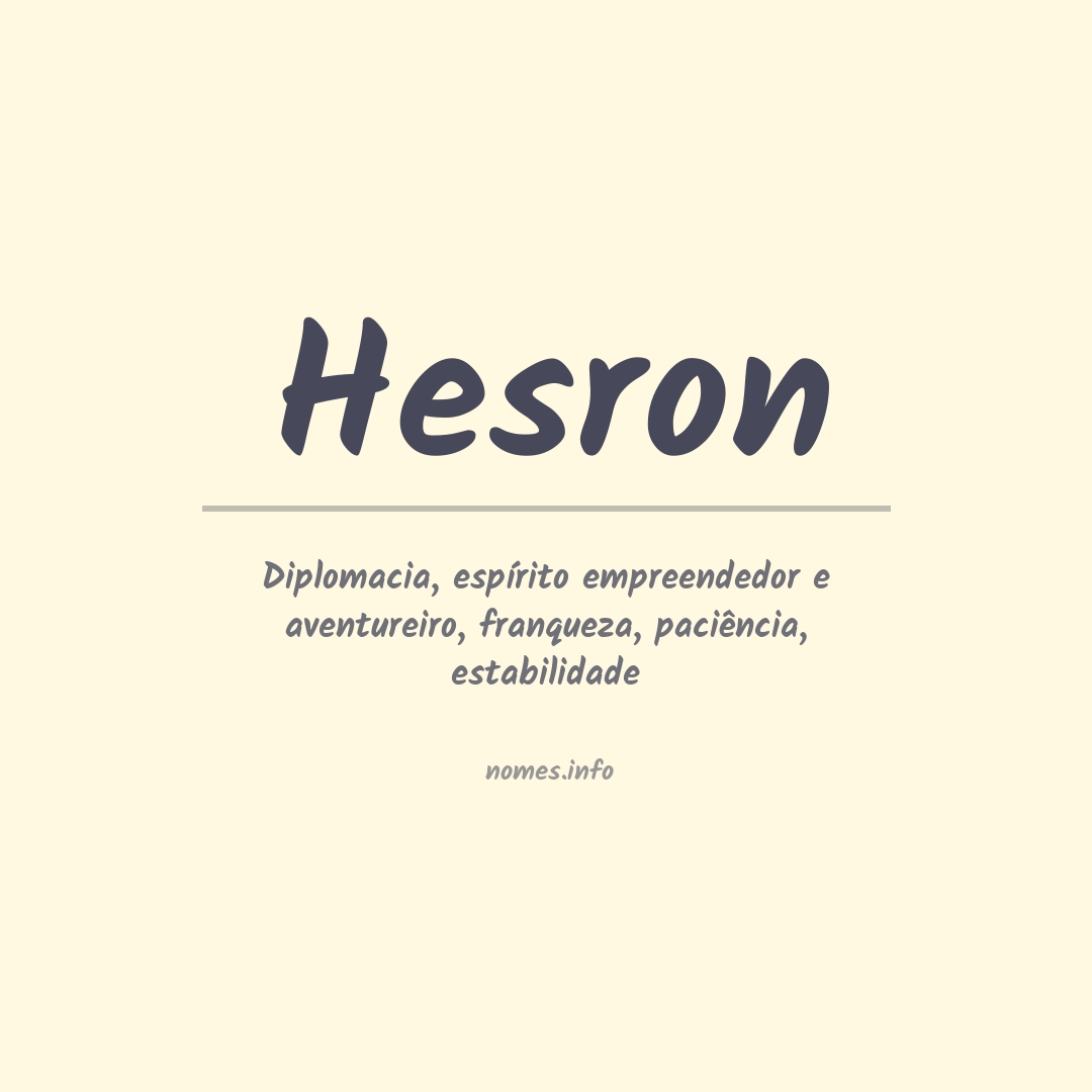 Significado do nome Hesron