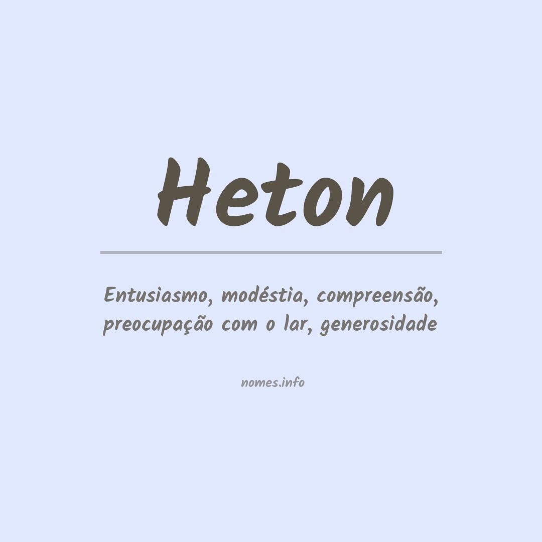 Significado do nome Heton