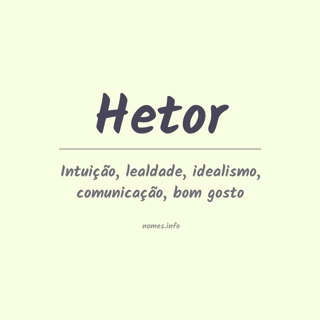 Significado do nome Hetor