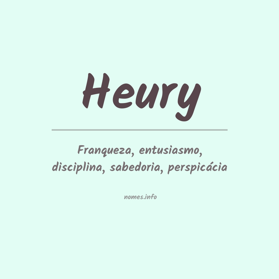 Significado do nome Heury