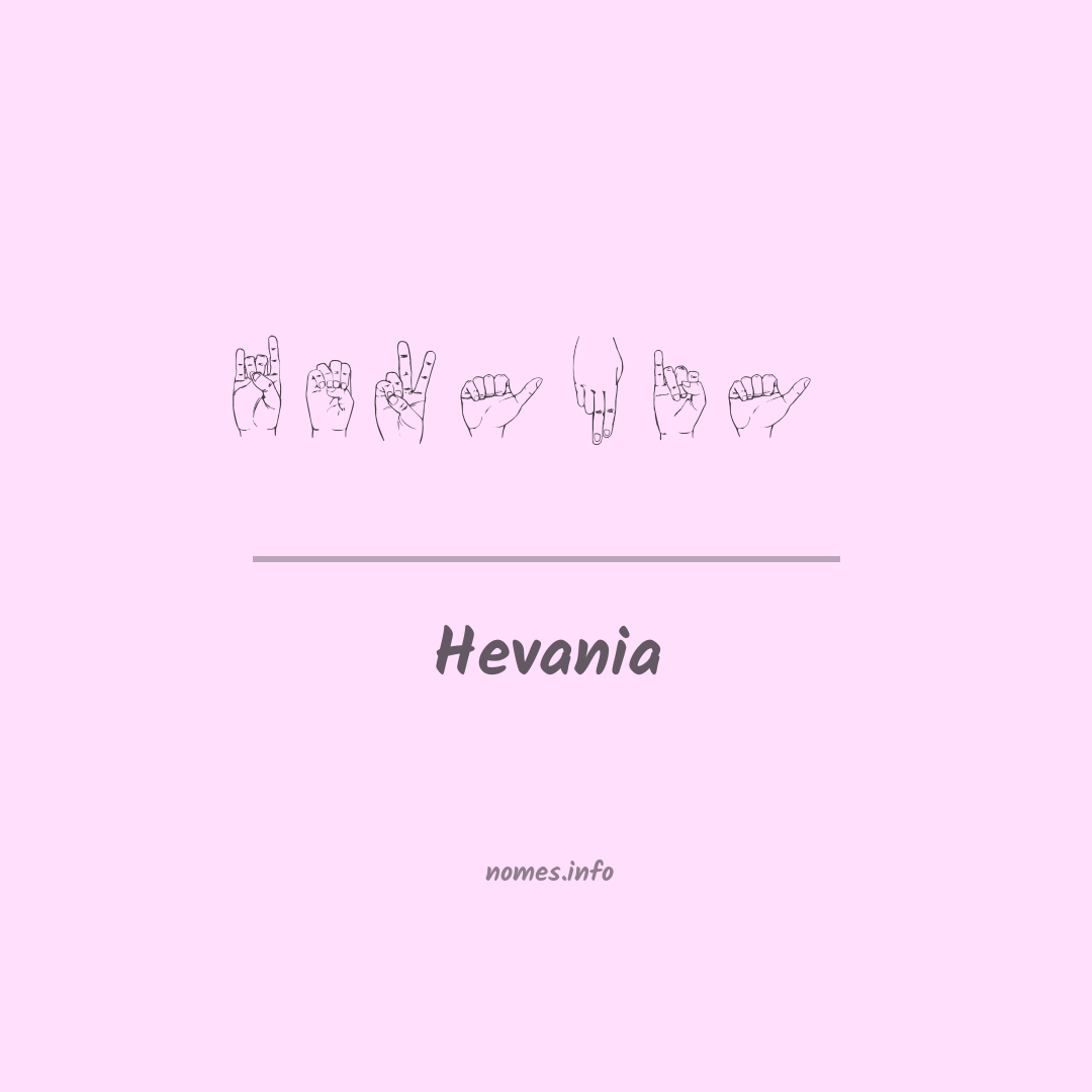 Hevania em Libras