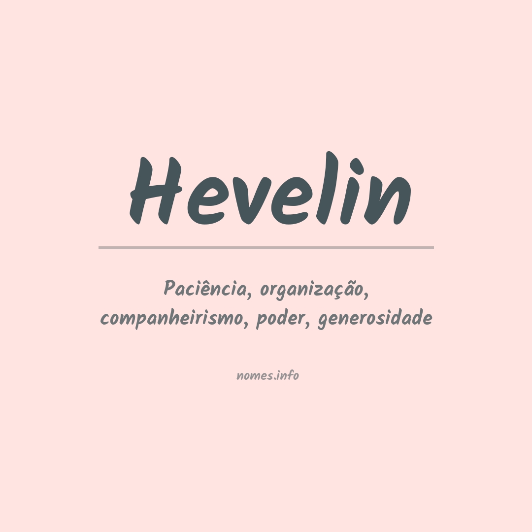 Significado do nome Hevelin