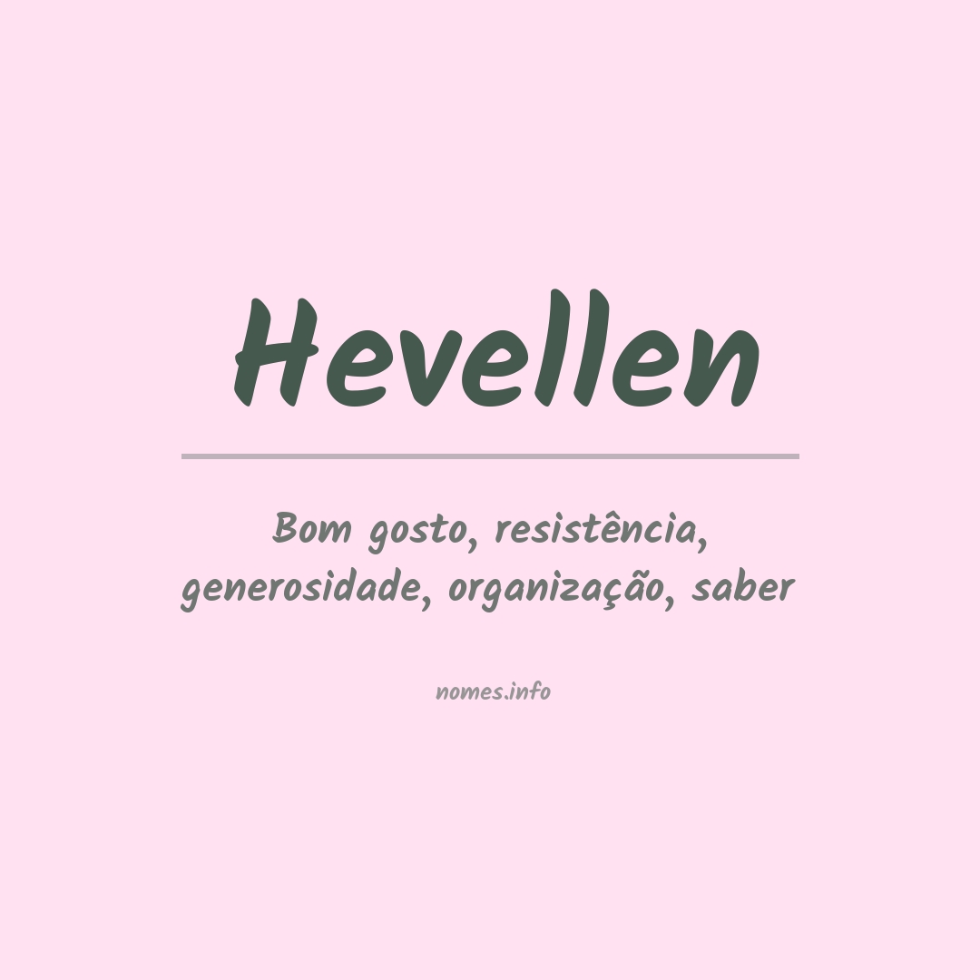 Significado do nome Hevellen