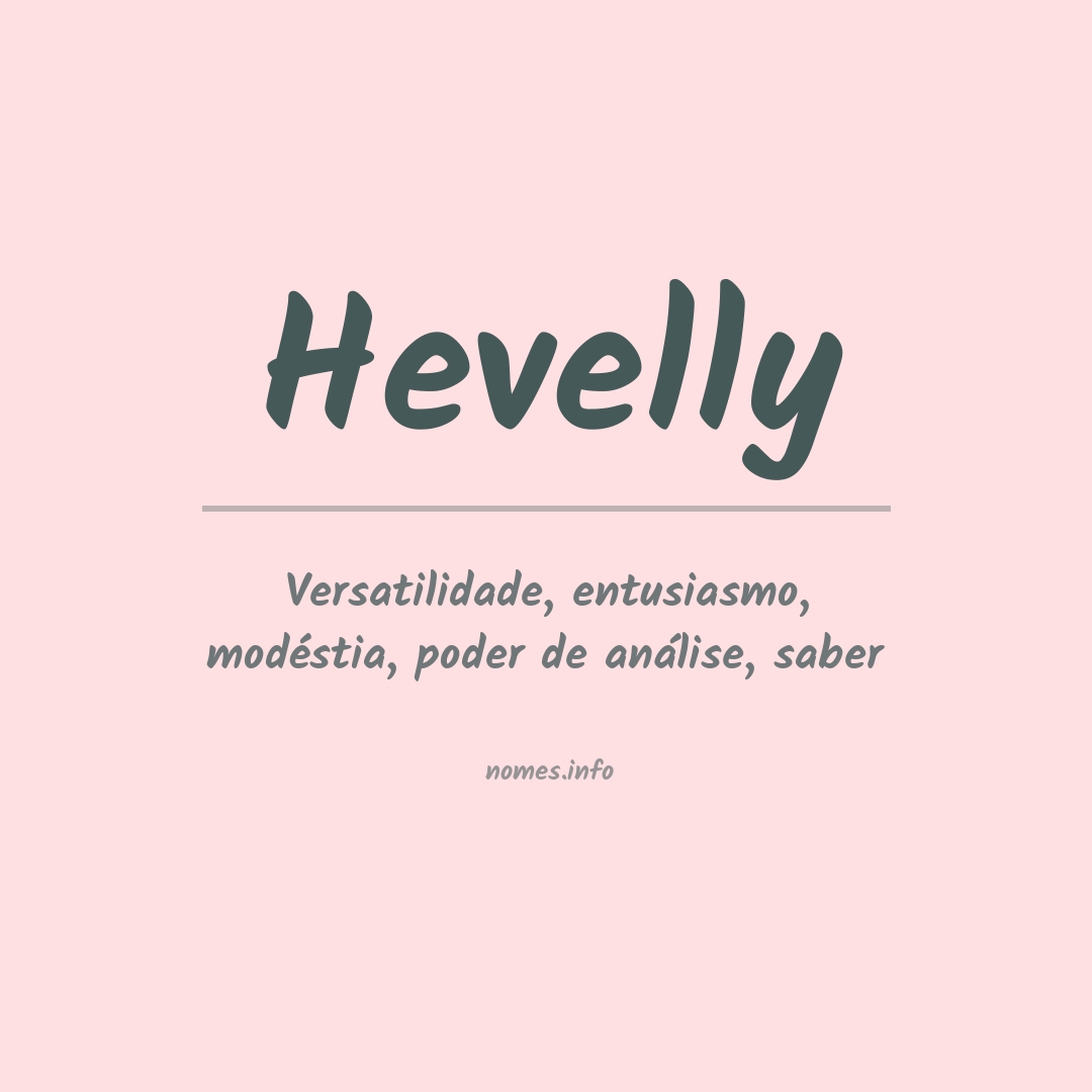 Significado do nome Hevelly