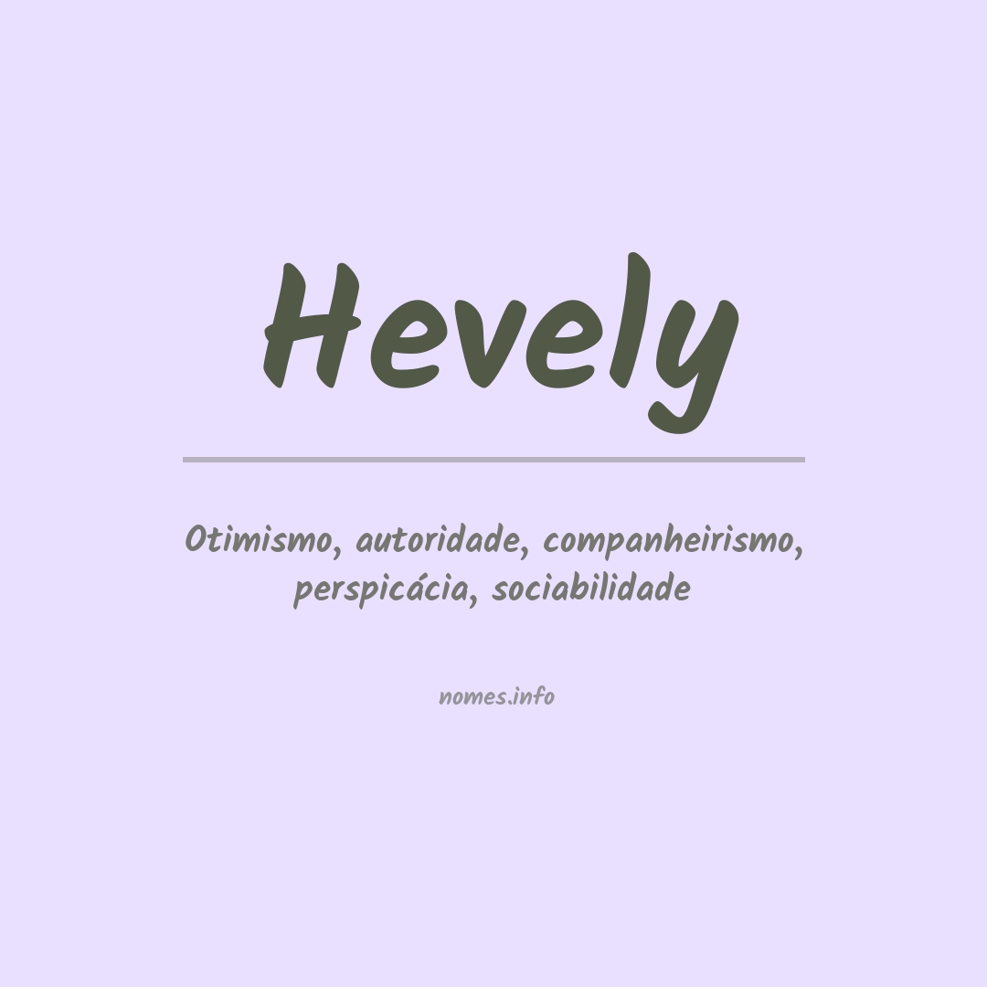 Significado do nome Hevely