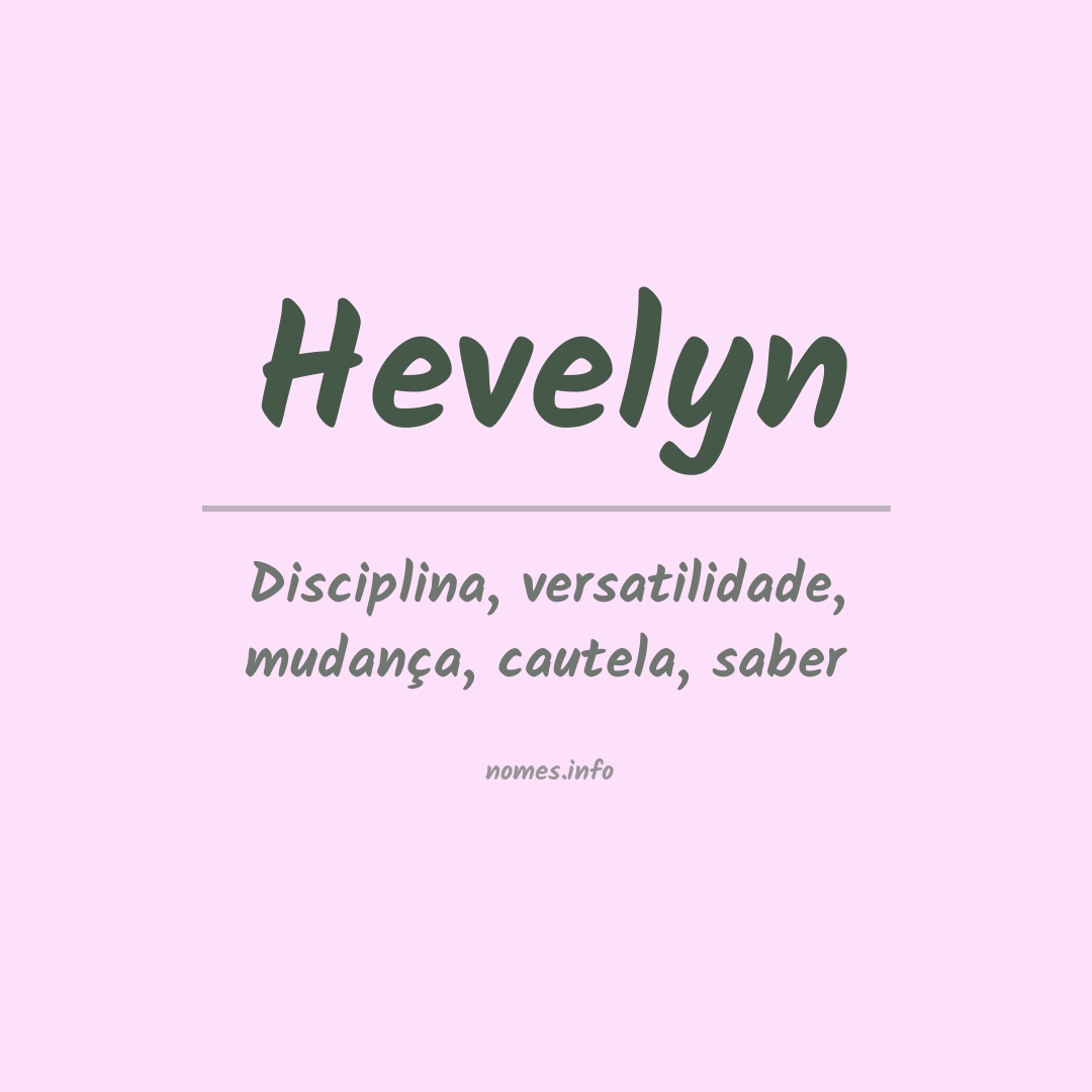 Significado do nome Hevelyn