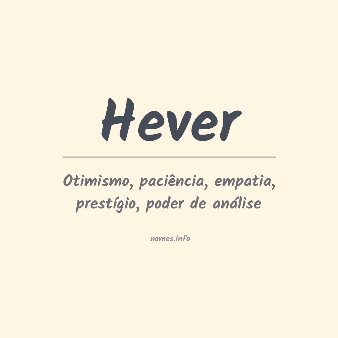 Significado do nome Hever