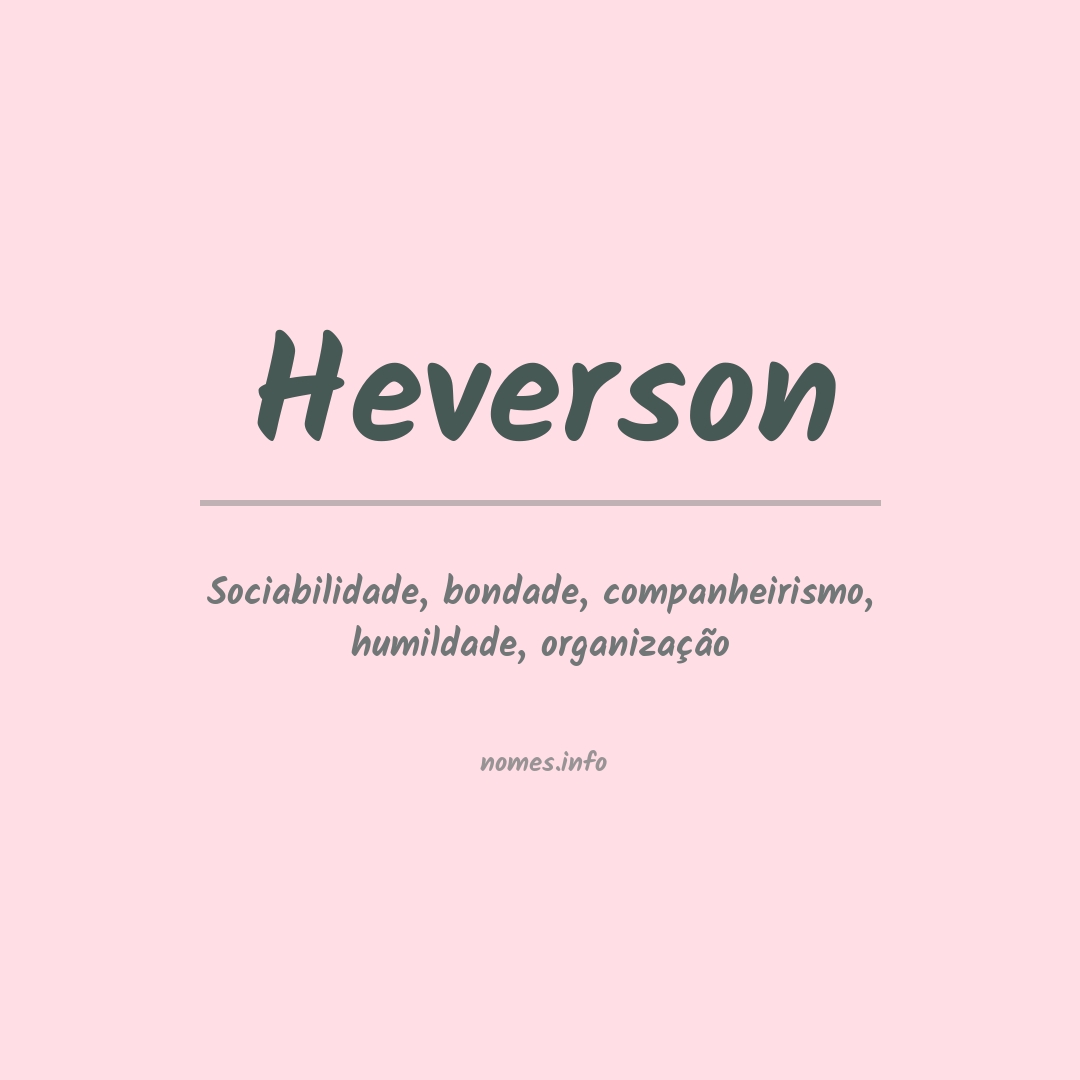 Significado do nome Heverson