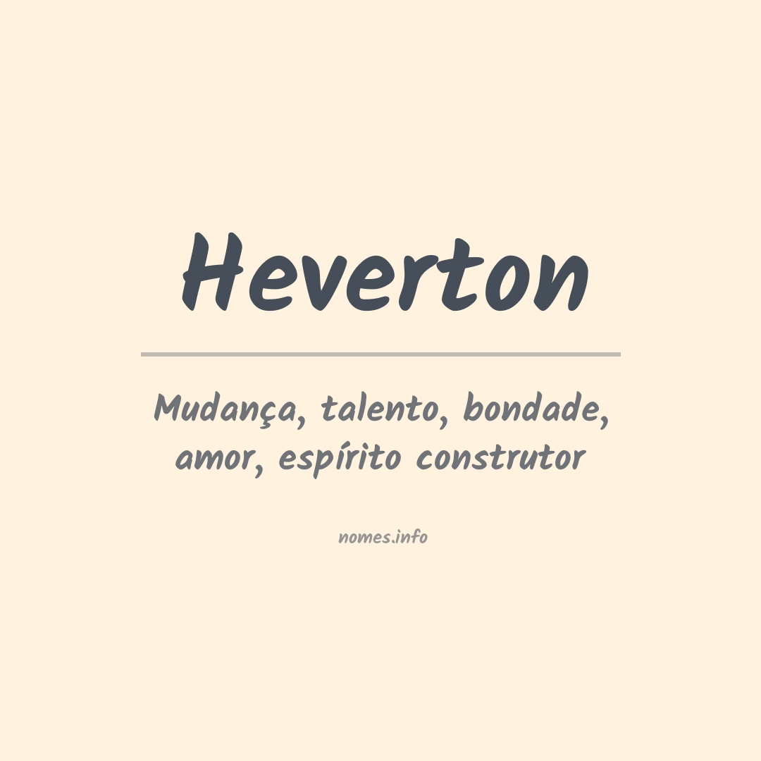 Significado do nome Heverton