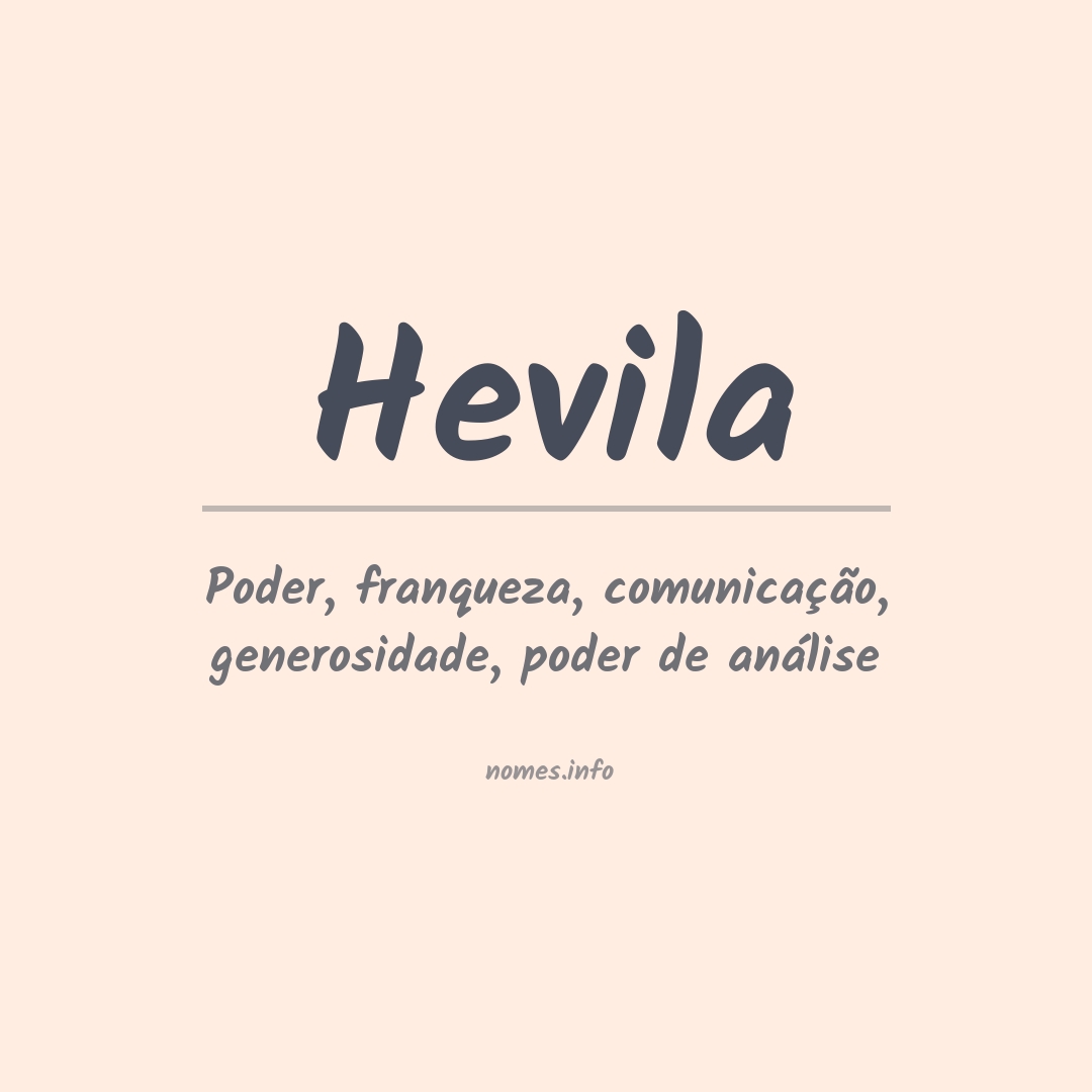 Significado do nome Hevila