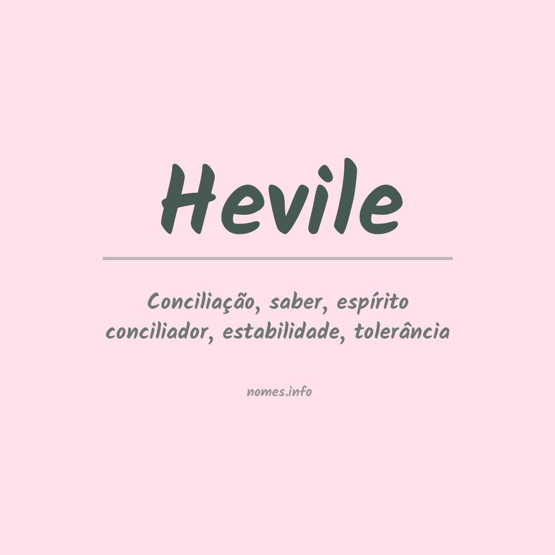 Significado do nome Hevile