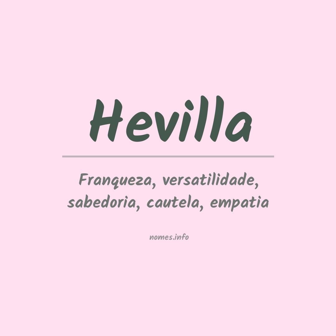 Significado do nome Hevilla Significado do nome Hevilla
