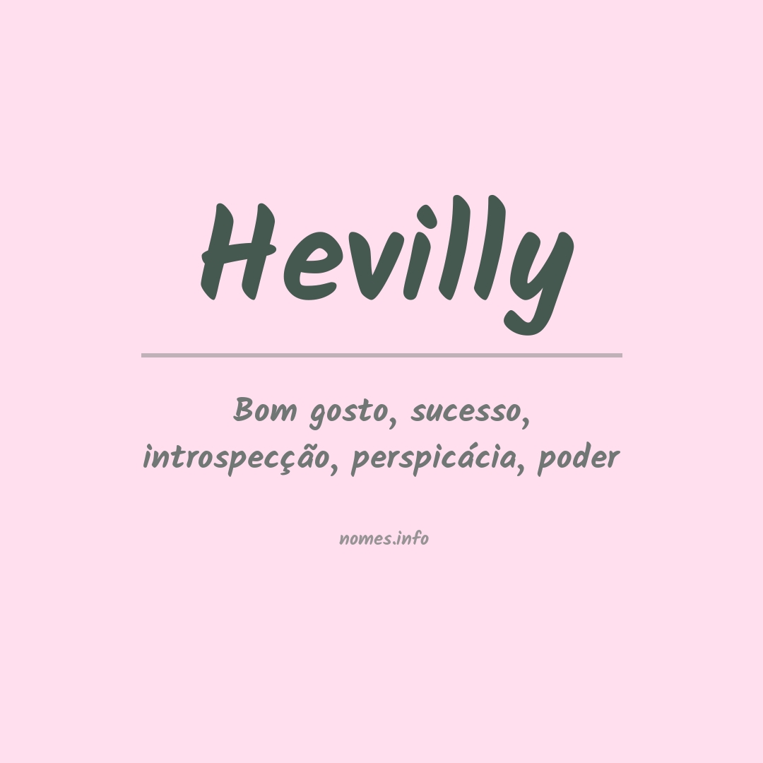 Significado do nome Hevilly