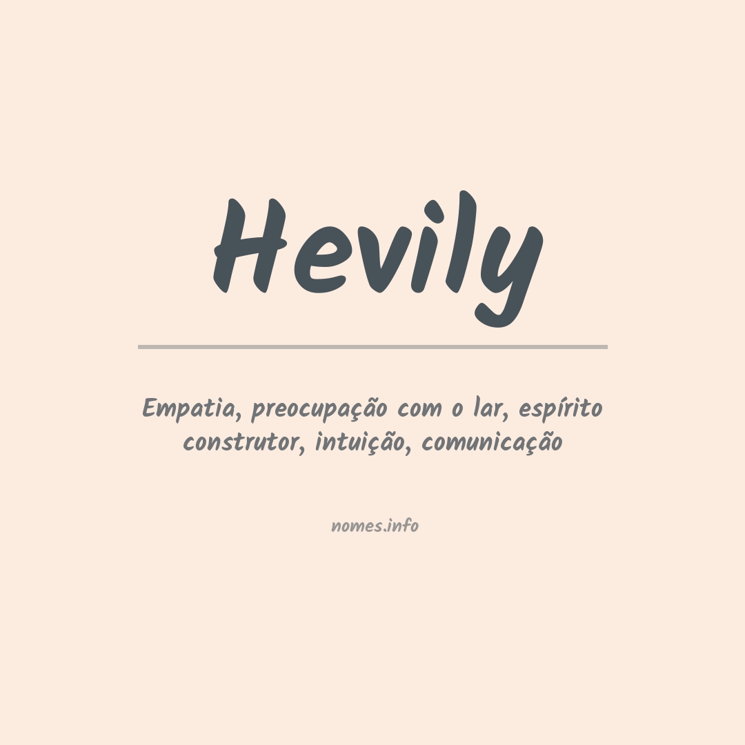 Significado do nome Hevily