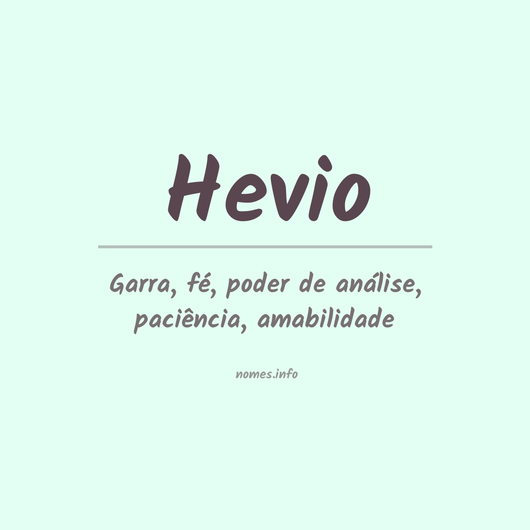 Significado do nome Hevio