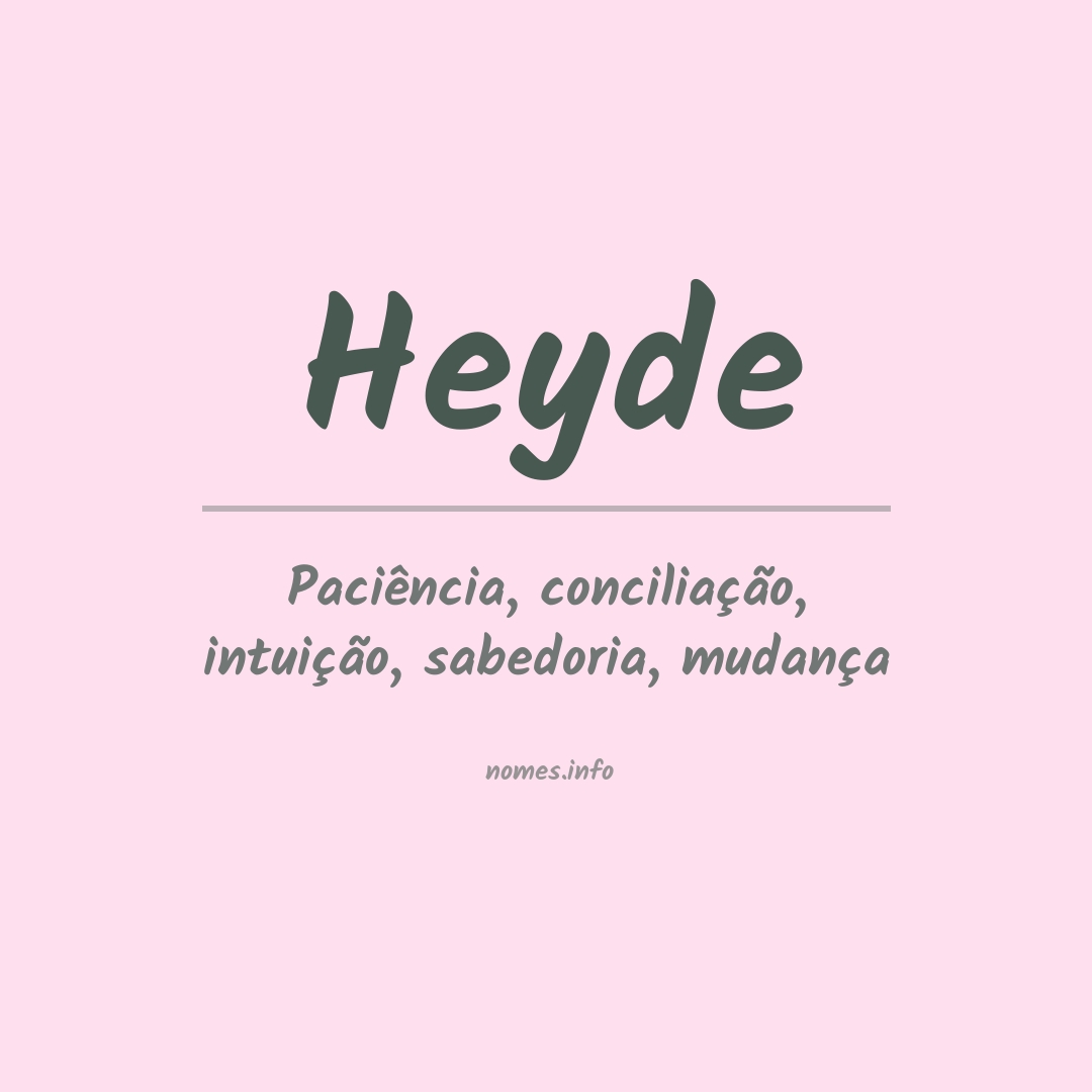 Significado do nome Heyde