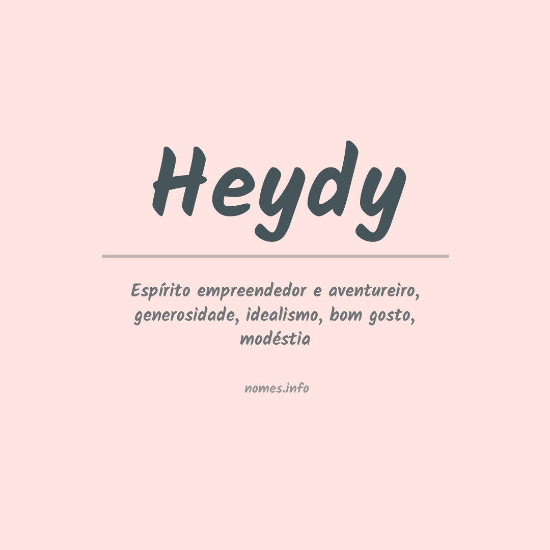 Significado do nome Heydy
