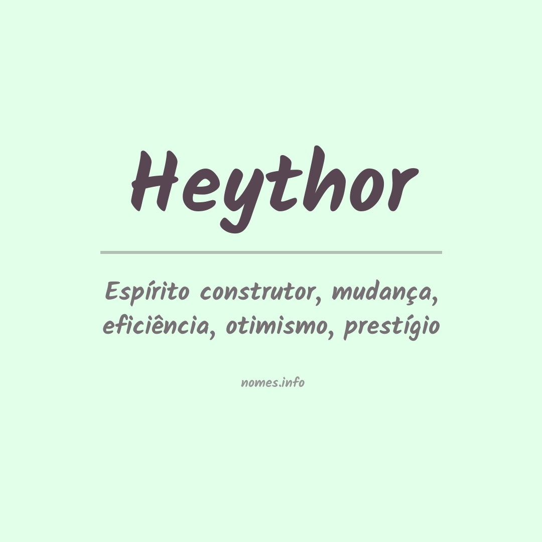 Significado do nome Heythor