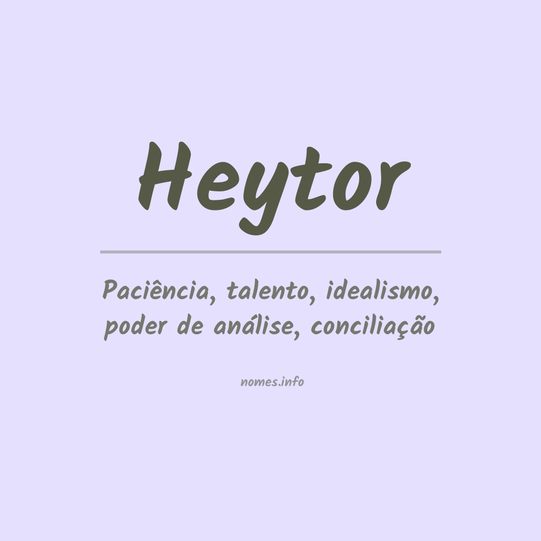 Significado do nome Heytor