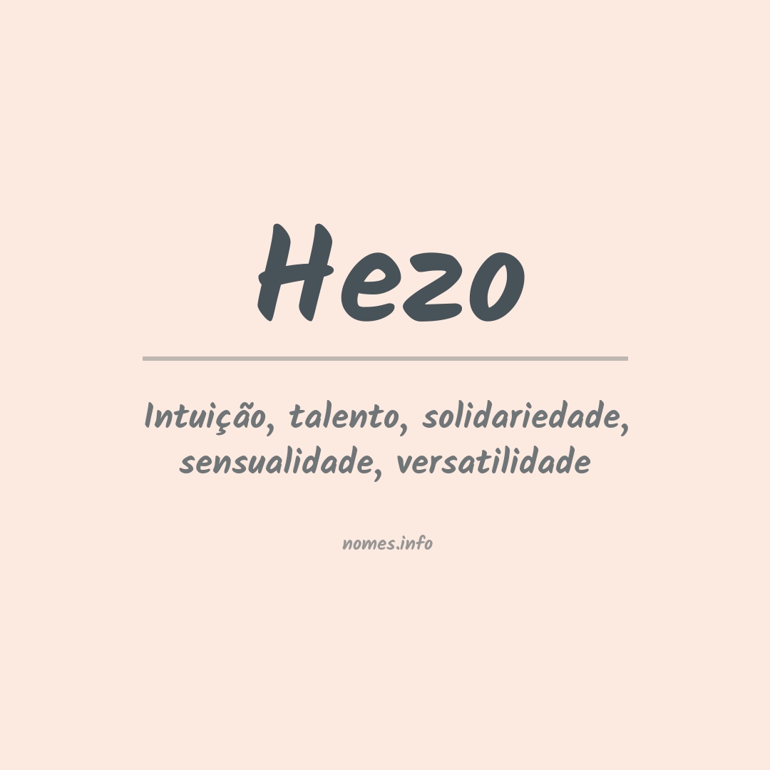 Significado do nome Hezo