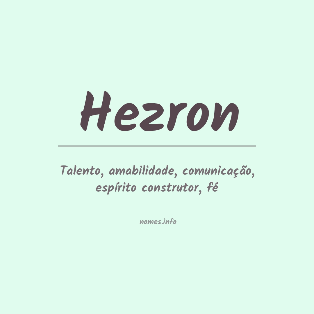 Significado do nome Hezron