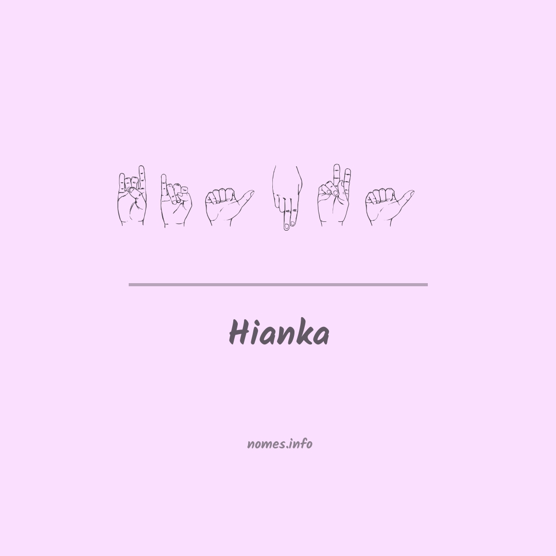 Hianka em Libras