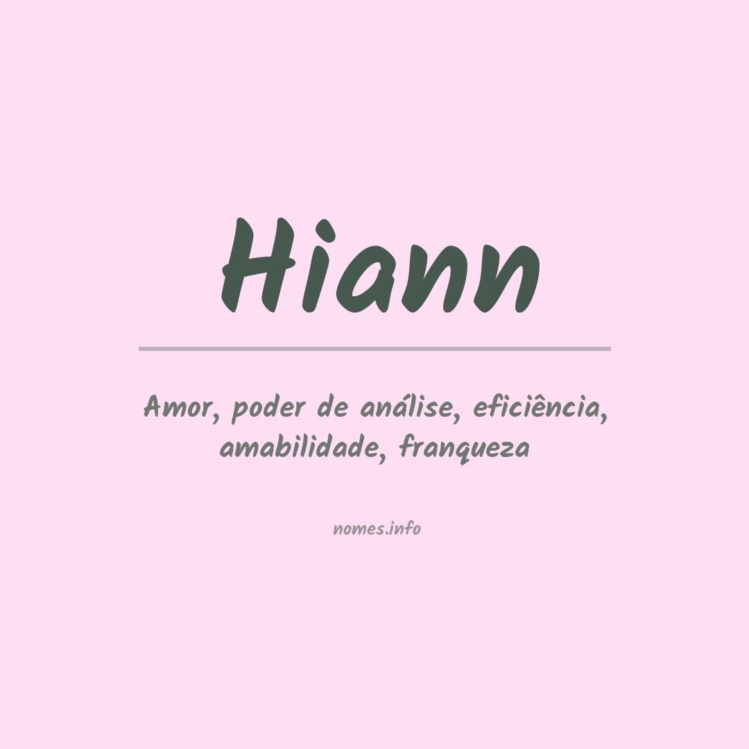 Significado do nome Hiann