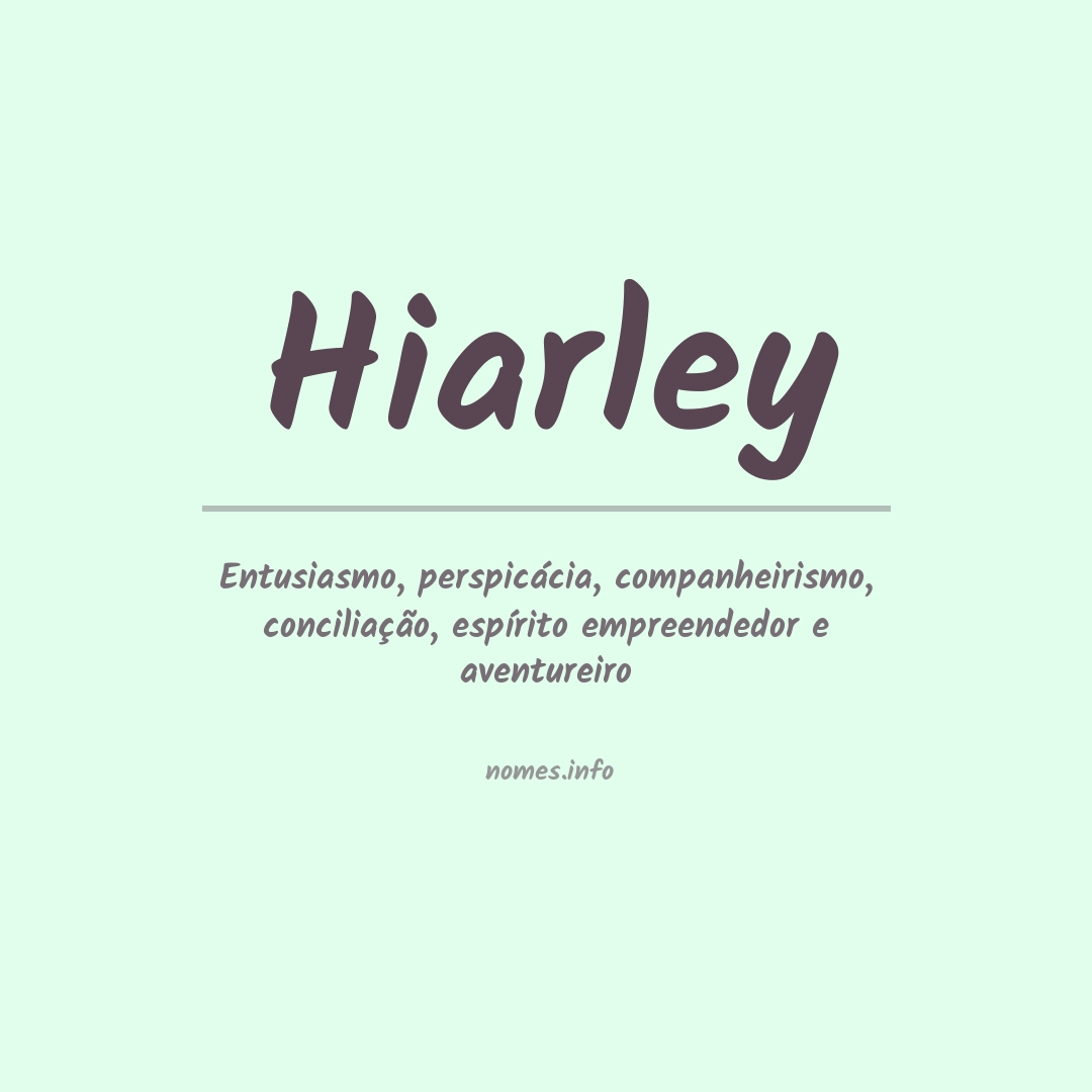 Significado do nome Hiarley